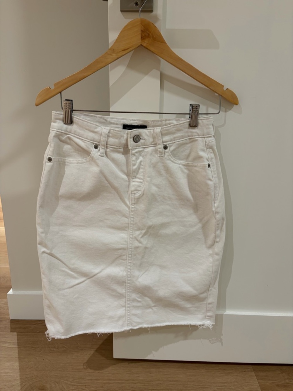 Banana Republic White Denim Mini Skirt